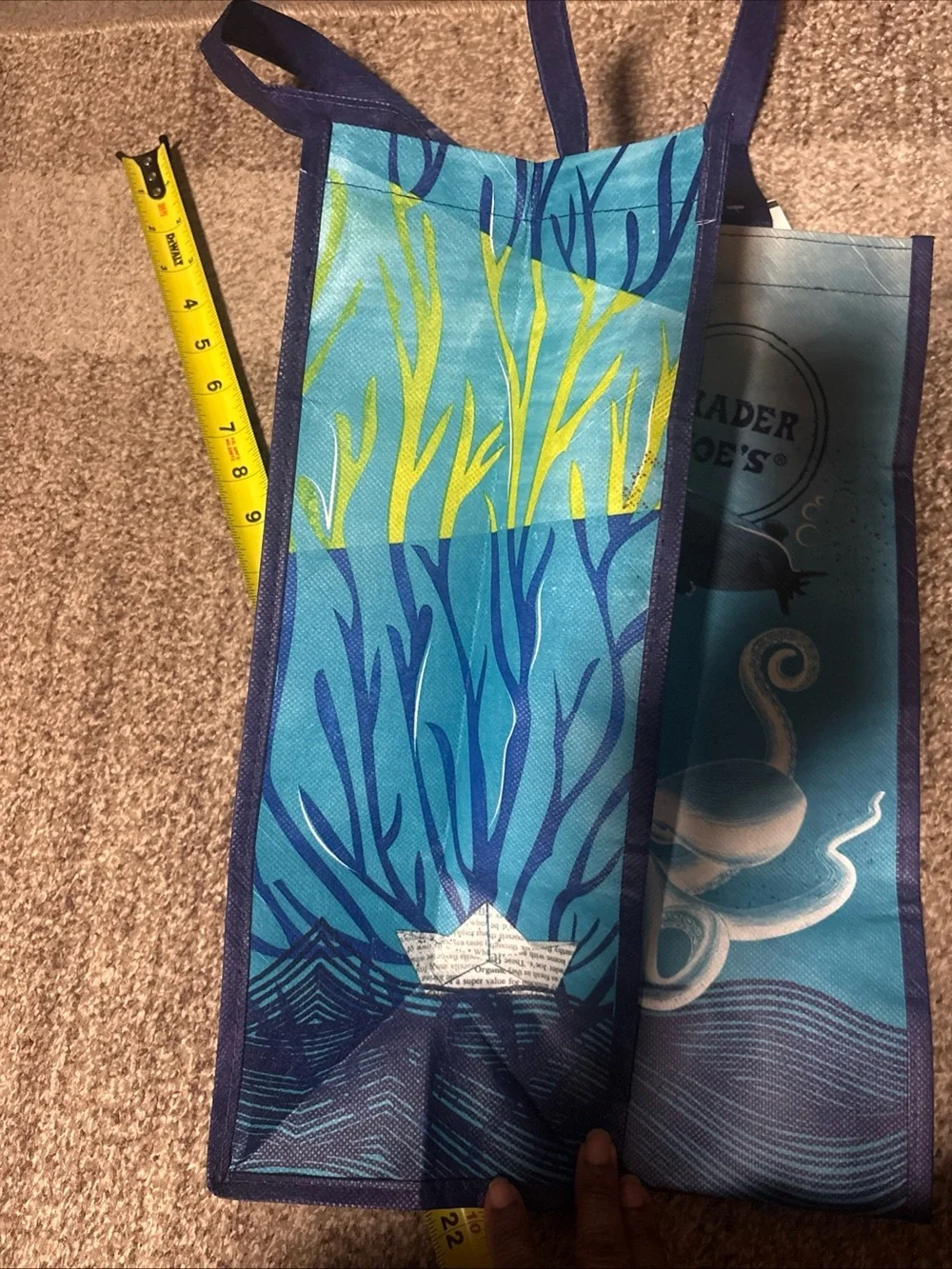 Trader Joes Recycled Ocean Plastic Tote Bag Reusable